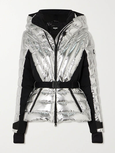 Mackage Elita metallic quilted down ski jacket at Collagerie