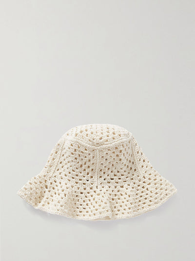 Magda Butrym Crocheted cotton-blend bucket hat at Collagerie