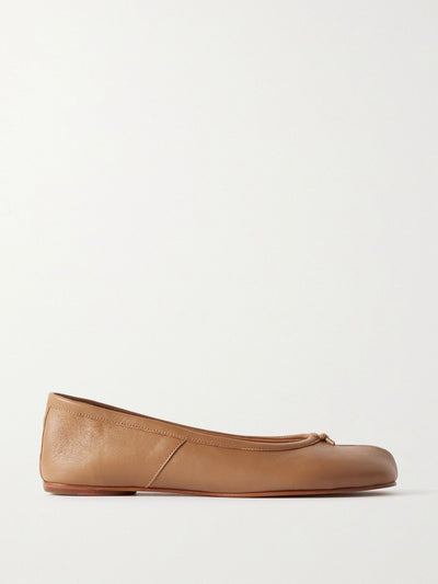 Maison Margiela Tabi split-toe leather ballet flats at Collagerie