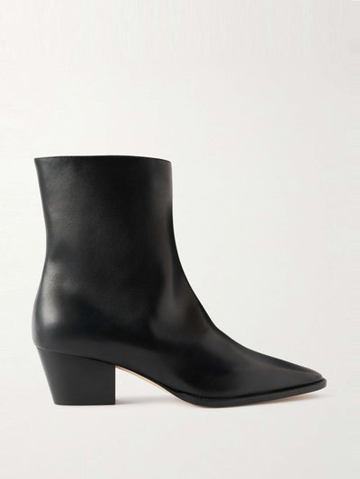 Manolo Blahnik Aliera 50 leather ankle boots at Collagerie