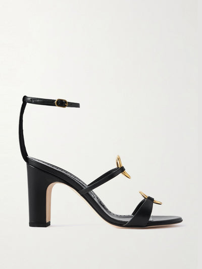 Manolo Blahnik Hisfahan 90 leather sandals at Collagerie