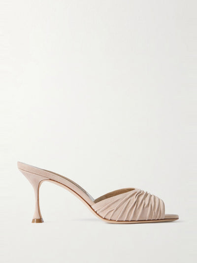 Manolo Blahnik Pirua 70 suede mules at Collagerie