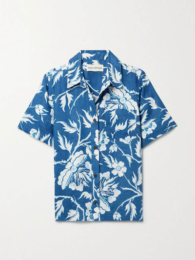 Mara Hoffman Otto floral-print hemp shirt at Collagerie