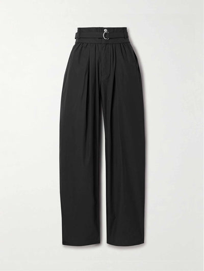 Marant Étoile Celia belted pleated shell tapered pants at Collagerie