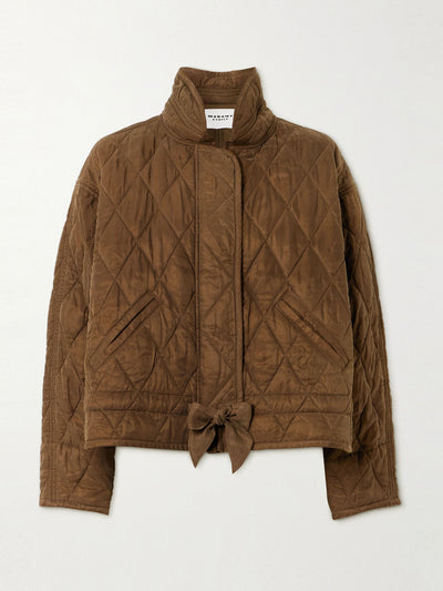 Marant Étoile Zakiane tie-detailed quilted canvas jacket at Collagerie