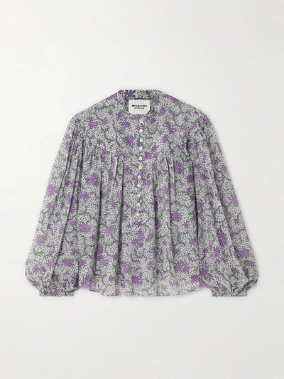 Marant Étoile Salika floral-print cotton-voile blouse at Collagerie