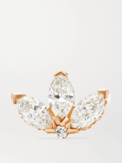 Maria Tash Lotus 18kt rose gold diamond earring at Collagerie