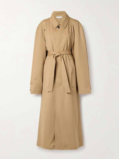 Marie Adam-Leenaerdt Double-breasted wool-twill trench coat at Collagerie