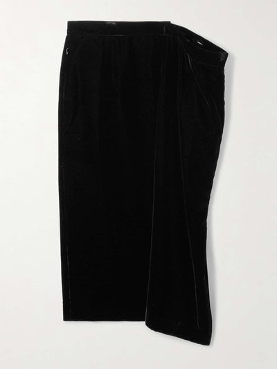 Marie Adam-Leenaerdt Asymmetric velvet maxi skirt at Collagerie