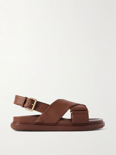 Marni Fussbett leather slingback sandals at Collagerie