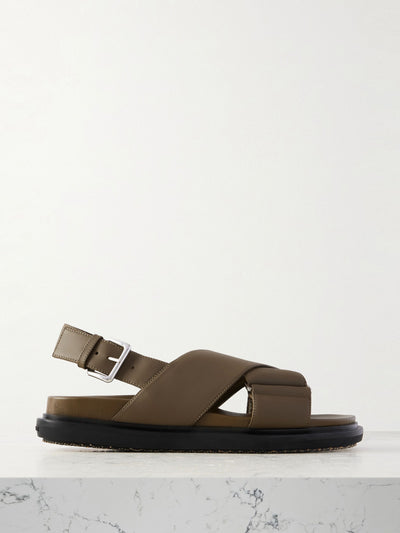 Marni Leather slingback sandals at Collagerie