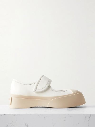 Marni Pablo leather Mary Jane platform sneakers at Collagerie