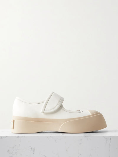 Marni Pablo leather Mary Jane platform sneakers at Collagerie
