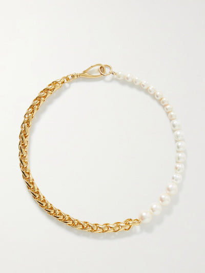 Martha Calvo Aweigh gold-plated pearl necklace at Collagerie
