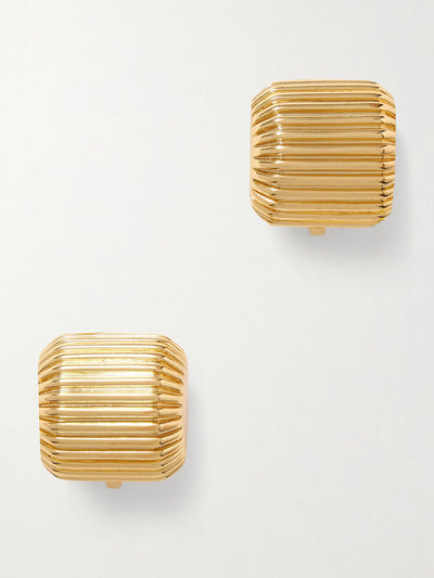 Martha Calvo Elle gold-plated clip earrings at Collagerie