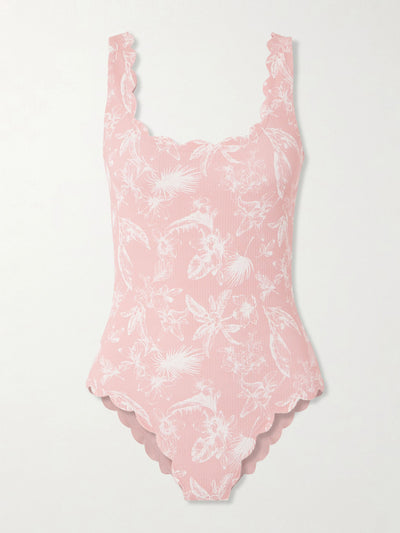 Marysia Palm Springs printed stretch-seersucker swimsuit at Collagerie