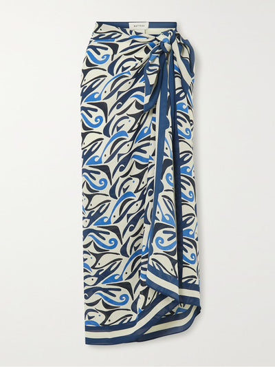 Matteau Navy printed sarong at Collagerie