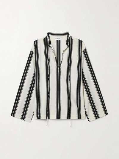 Matteau Striped organic cotton-blend tunic at Collagerie