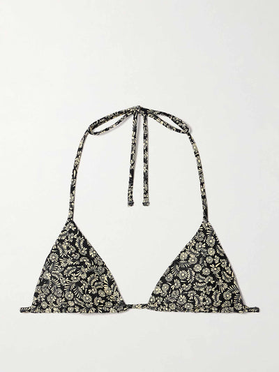 Matteau The String floral-print recycled triangle bikini top at Collagerie