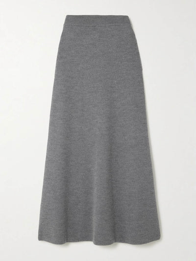 Max Mara Agile ribbed wool maxi skirt at Collagerie