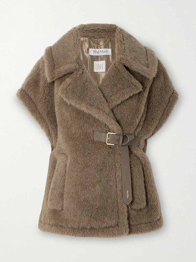 Max Mara Leather-trimmed alpaca, cashmere and silk-blend vest at Collagerie