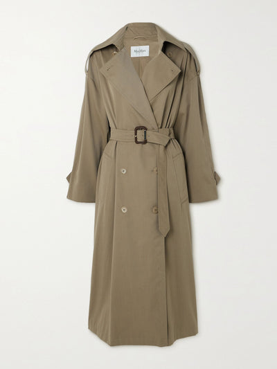 Max Mara Salpa wool and cotton-blend gabardine trench coat at Collagerie