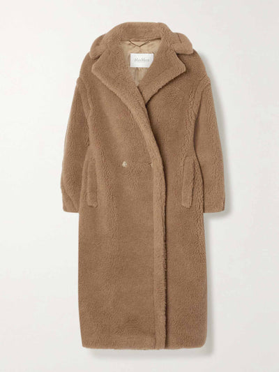 Max Mara Teddy Bear Icon oversized camel hair and silk-blend coat at Collagerie