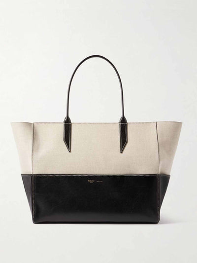 Métier Incognito small linen and leather tote at Collagerie