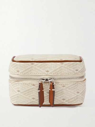 Métier Leather-trimmed printed canvas travel case at Collagerie