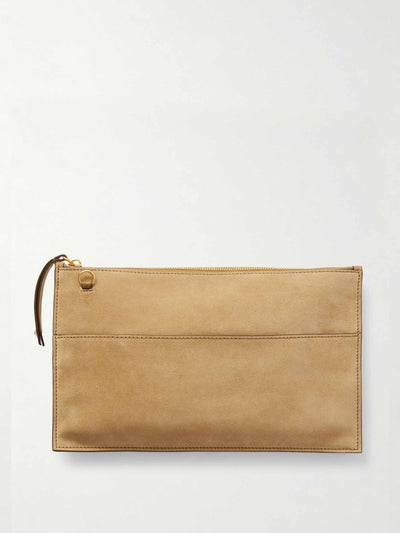 Métier Incognito suede clutch at Collagerie