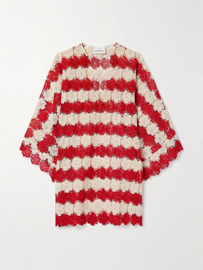 Miguelina Gianina cotton guipure lace kaftan at Collagerie
