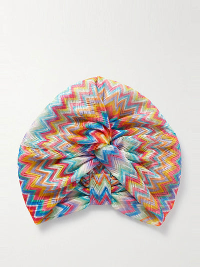 Missoni Striped crochet-knit turban at Collagerie