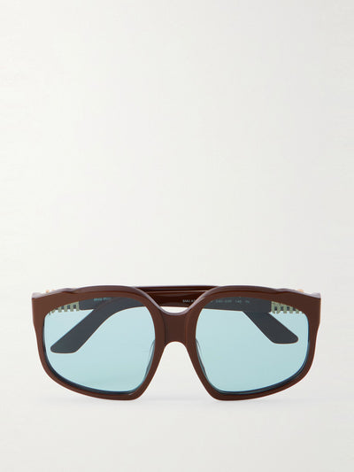 Miu Miu Oversized square-frame acetate sunglasses at Collagerie