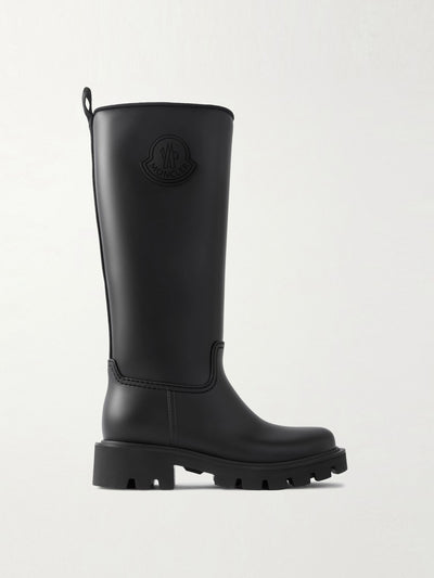 Moncler Kickstream PVC and shell knee boots at Collagerie