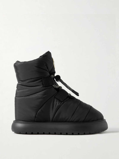 Moncler Gaia quilted shell ankle boots at Collagerie