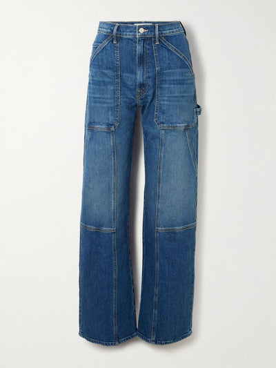 Mother The Lasso Utility Sneak high-rise straight-leg jeans at Collagerie