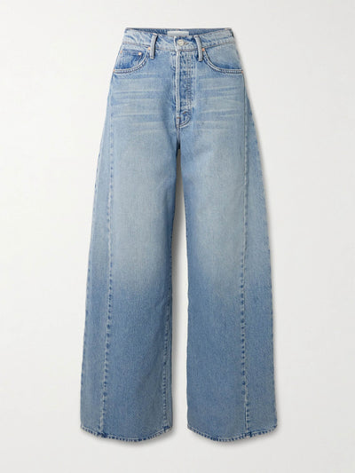 Mother The Pipe Dream Button Sneak high-rise wide-leg jeans at Collagerie