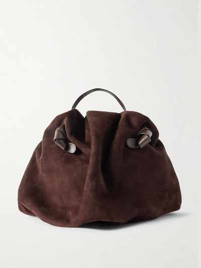 NEOUS Taurus leather-trimmed suede tote bag at Collagerie