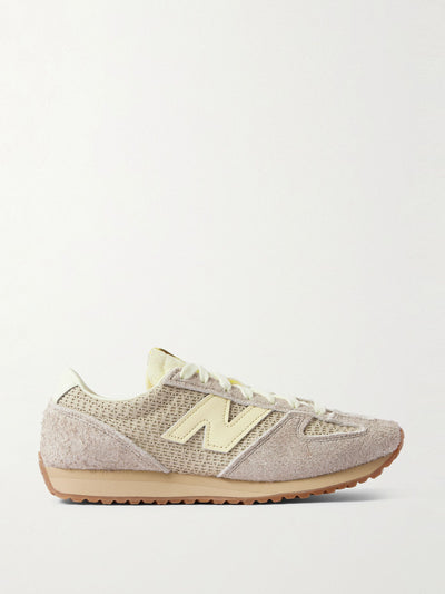 New Balance 471 leather and suede-trimmed knit sneakers at Collagerie