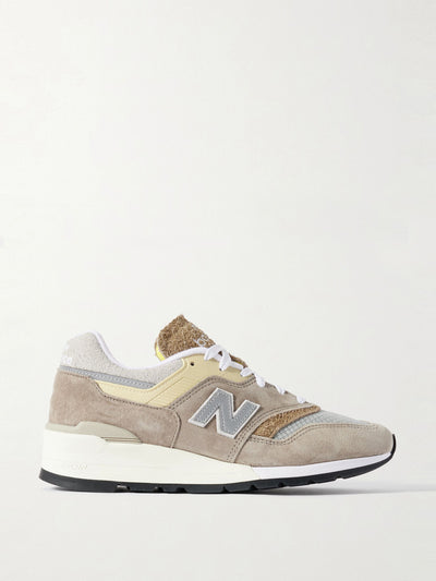 New Balance 997 leather and mesh-trimmed suede sneakers at Collagerie
