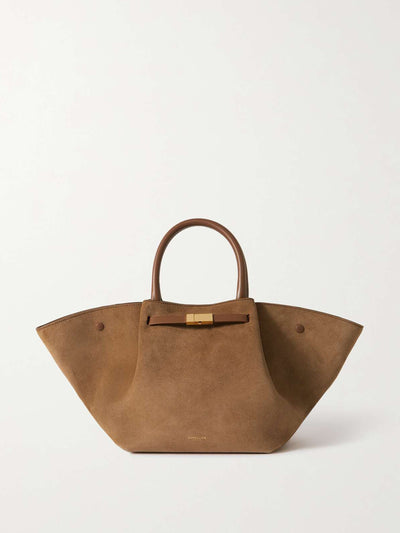 Demellier New York midi suede tote bag at Collagerie