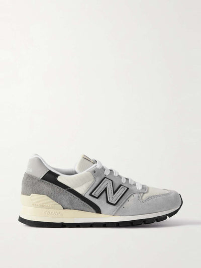 New Balance U996 mesh and leather-trimmed suede sneakers at Collagerie