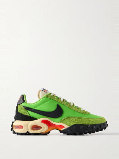 Nike Air Max Waffle SP leather and nubuck-trimmed mesh and suede sneakers at Collagerie