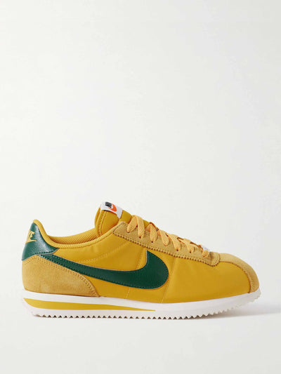 Nike Cortez leather and suede-trimmed shell sneakers at Collagerie