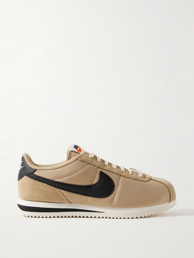 Nike Cortez leather and suede-trimmed shell sneakers at Collagerie