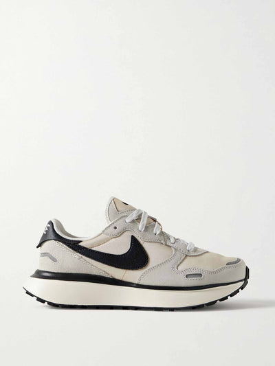 Nike Phoenix Waffle suede and leather-trimmed canvas sneakers at Collagerie