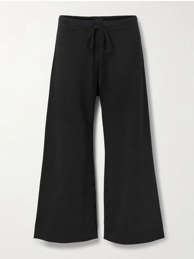 Nili Lotan Kiki cropped voile-trimmed cotton-jersey track pants at Collagerie