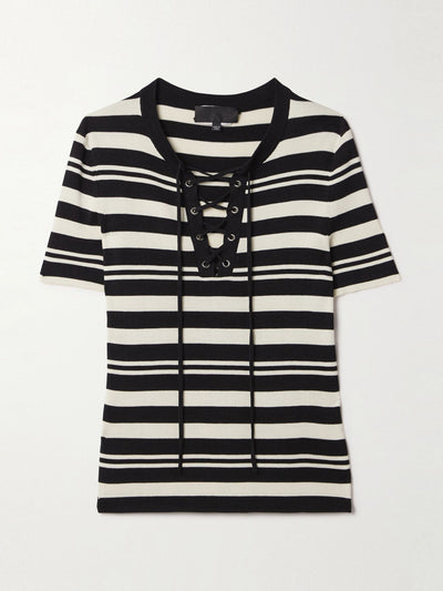 Nili Lotan Oaklynn striped silk-jersey top at Collagerie