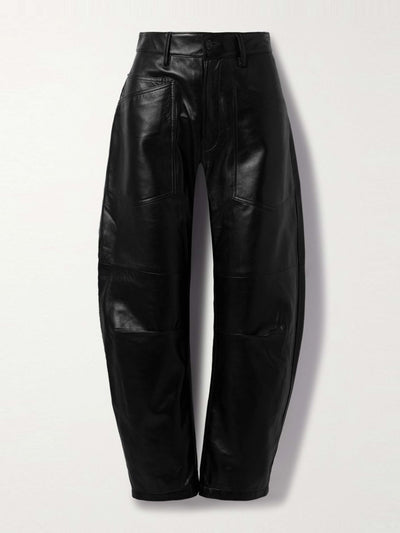 Nili Lotan Shon leather barrel-leg pants at Collagerie