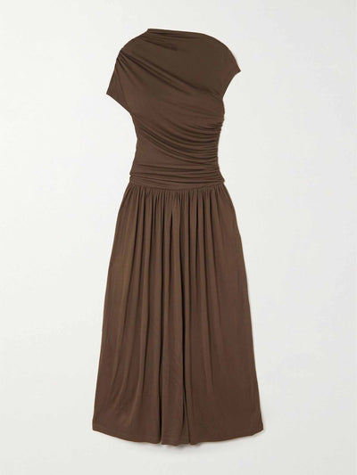 Ninety Percent + Net Sustain Brown Micro Modal maxi dress at Collagerie